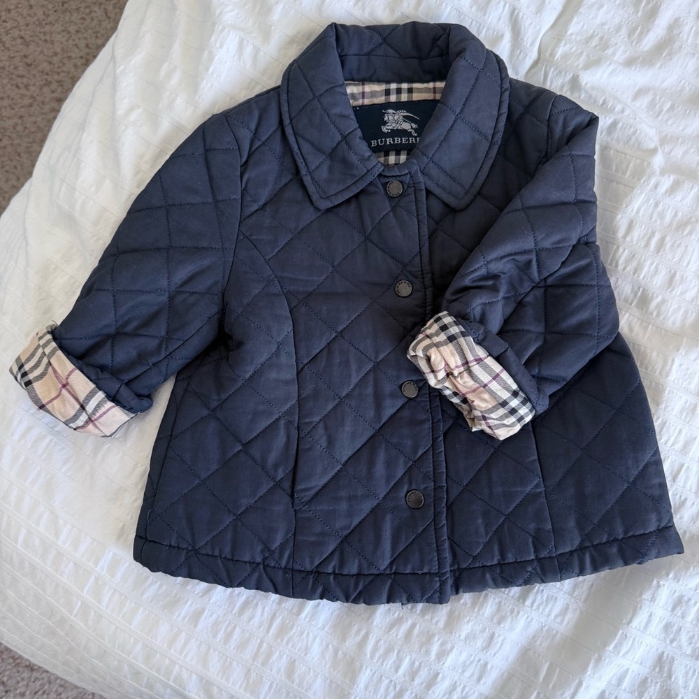 Burberry kid baby Vest jacket lightly fleeced 12/18 months Burberry blue